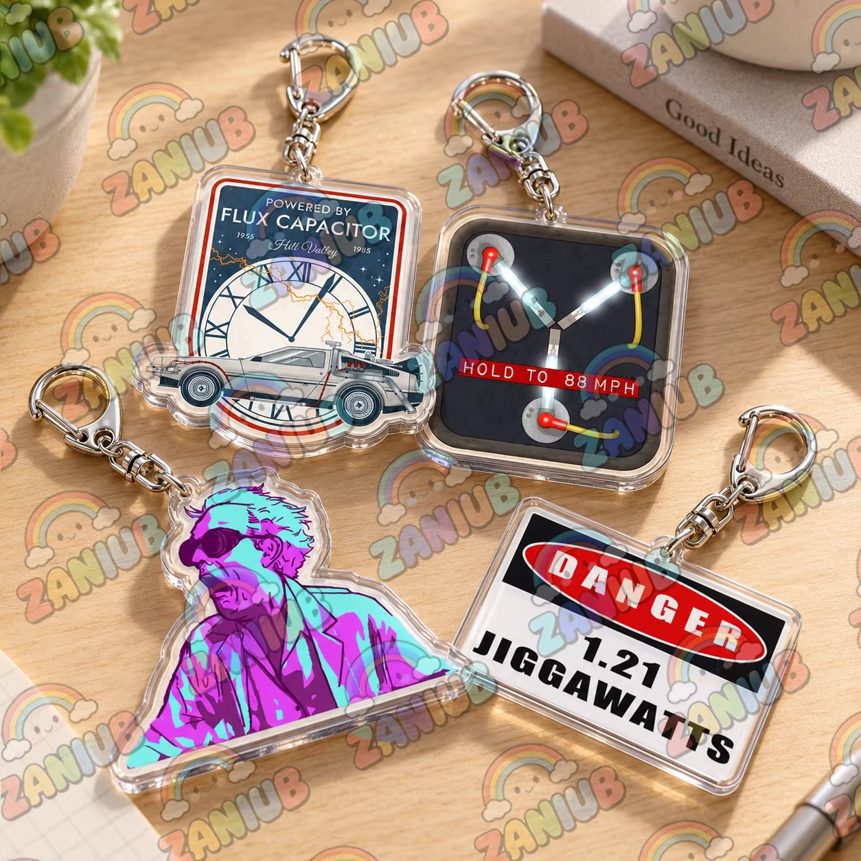 Retro Time Travel Delorean Flu - Travel Accessories Jewelry ulasan dan harga