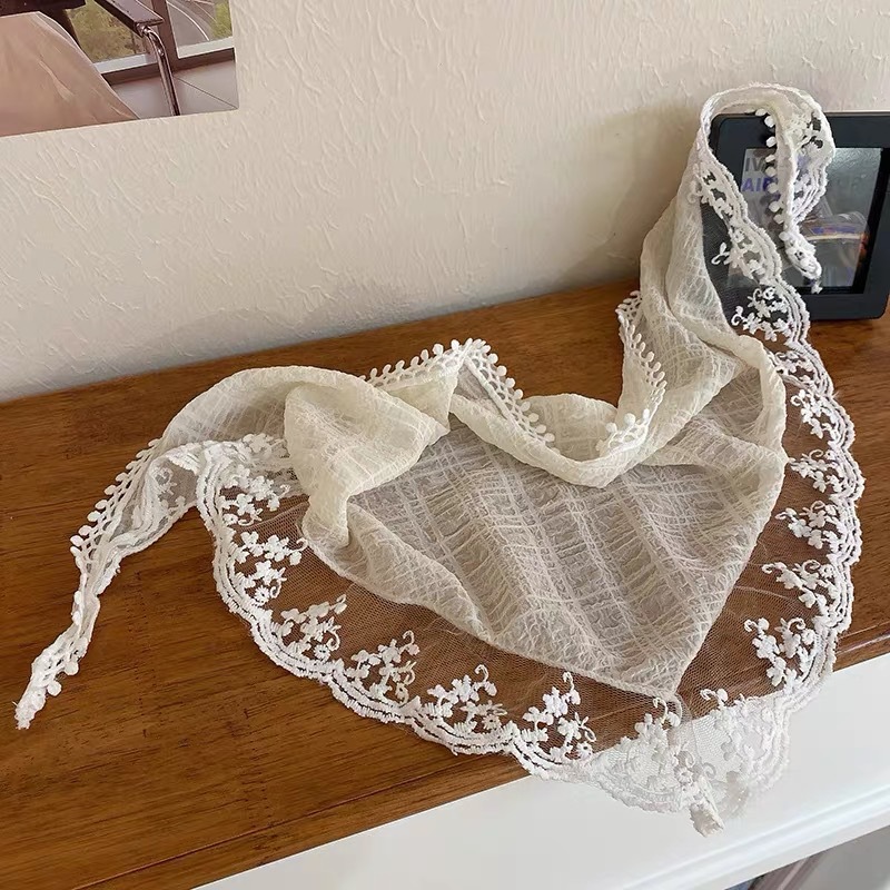 Fashion Lace Triangle Headscar - Travel Accessories Aesthetic ulasan dan harga