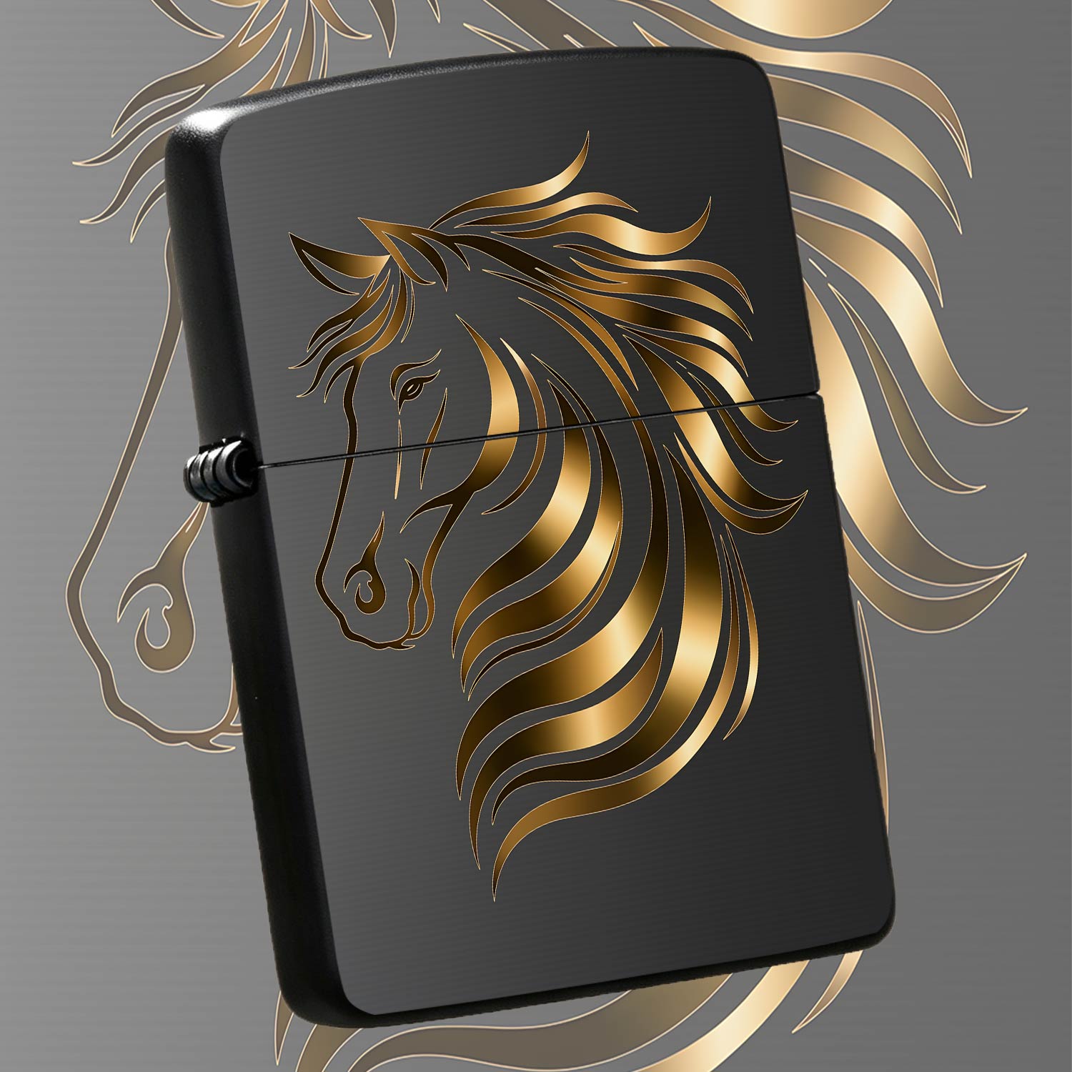 Elegant Golden Horse Head Patt - Travel Accessories As Gifts ulasan dan harga