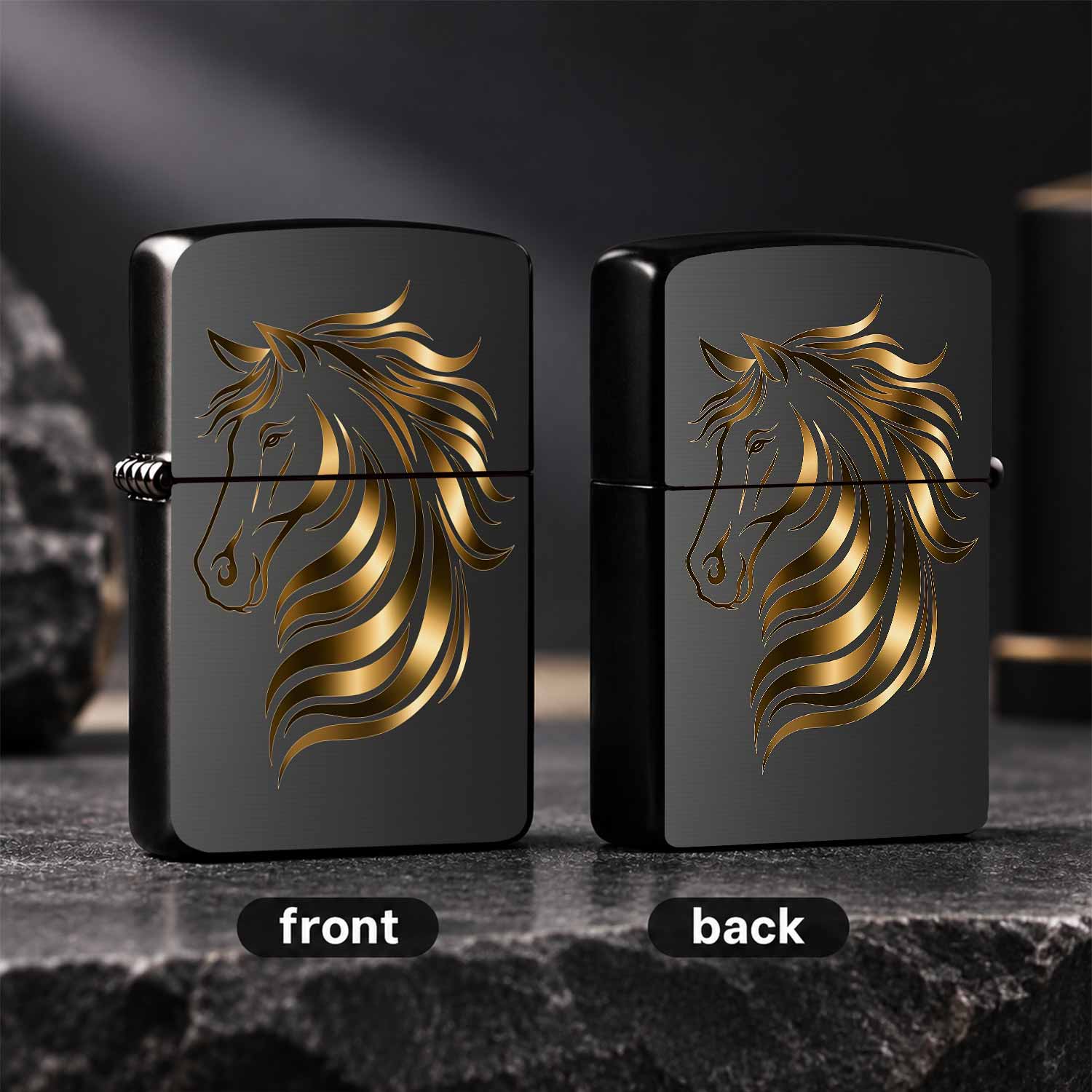 Elegant Golden Horse Head Patt - Travel Accessories As Gifts ulasan dan harga