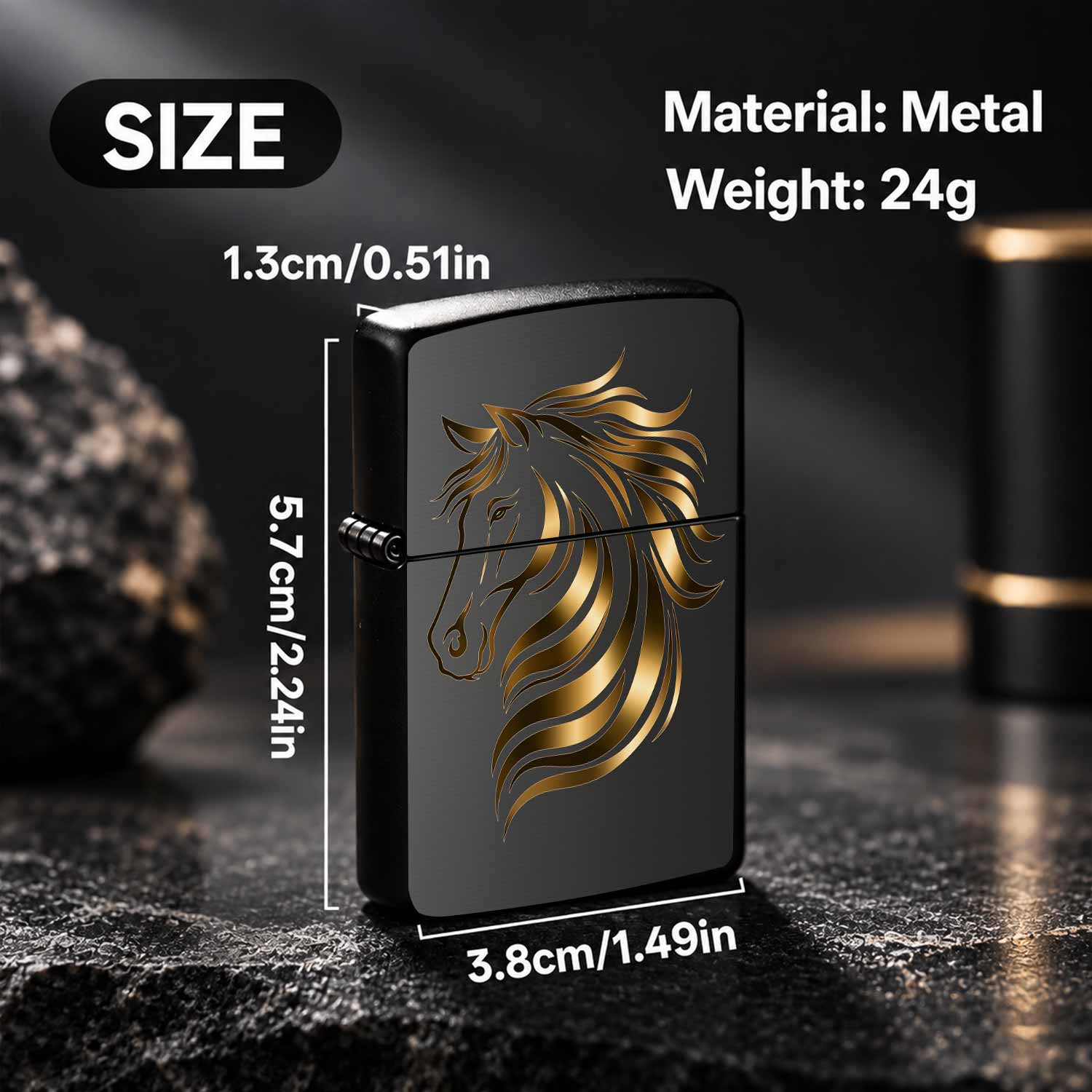 Elegant Golden Horse Head Patt - Travel Accessories As Gifts ulasan dan harga
