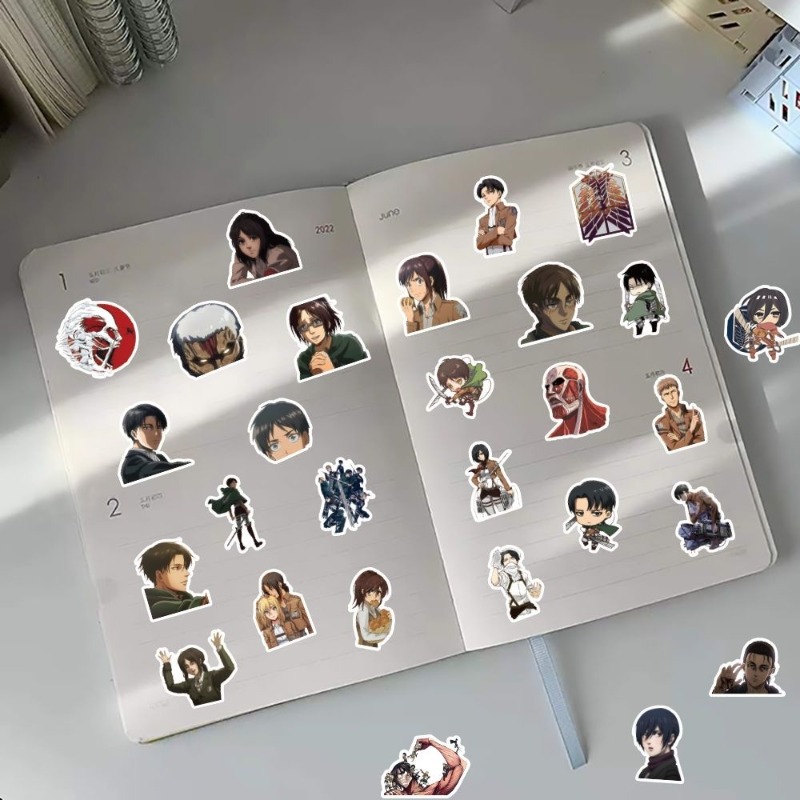 60Pcs Attack on Titan Anime St - Luggage Cover Protector ulasan dan harga