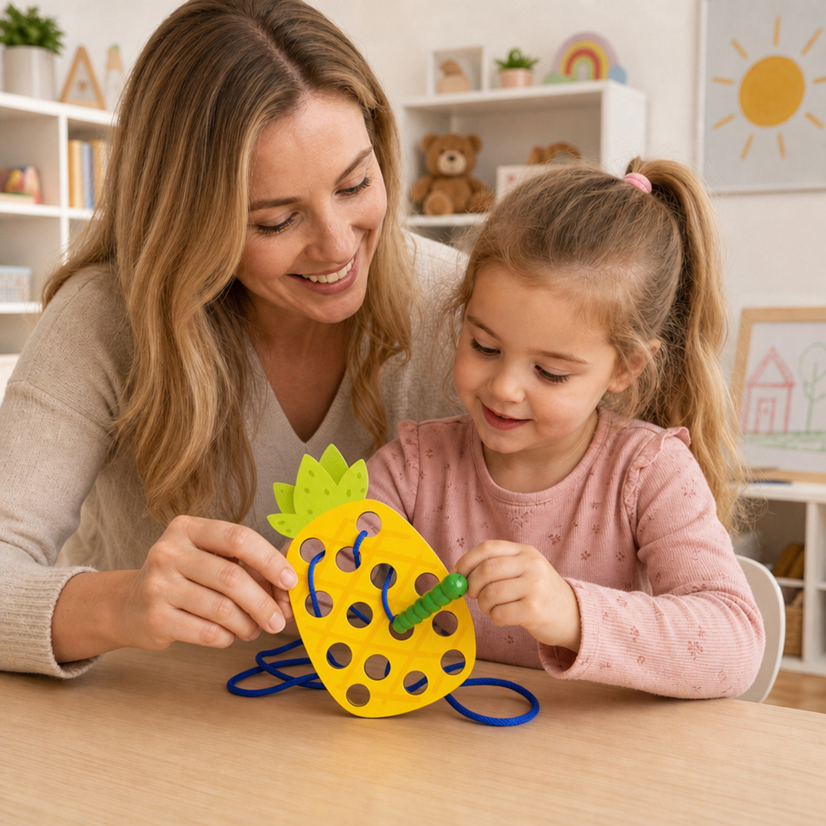 Wooden Lacing Pineapple Thread - Travel Accessories Baby ulasan dan harga